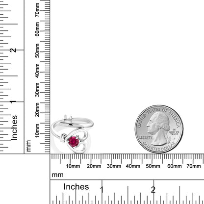 0.6カラット  シンセティック ルビー リング 指輪   シルバー925  7月 誕生石