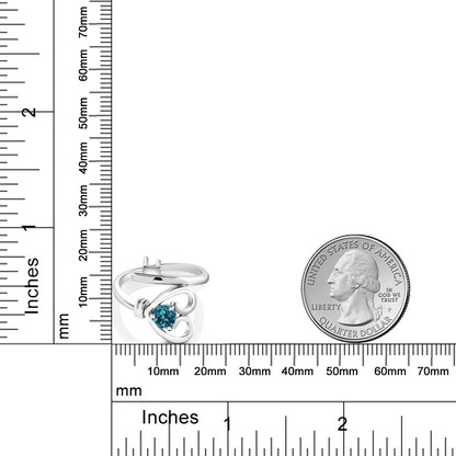 0.5カラット 天然 ロンドンブルートパーズ リング 指輪 シルバー925 11月 誕生石