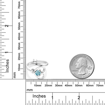 0.85カラット  天然石 ブルージルコン リング 指輪   シルバー925