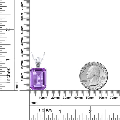15.03カラット 天然 アメジスト ネックレス 天然 ダイヤモンド シルバー925 2月 誕生石