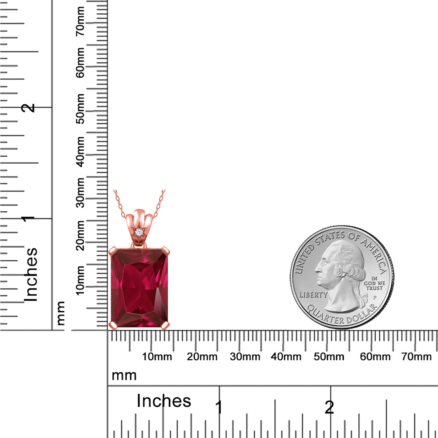 20.05カラット シンセティック ルビー ネックレス シルバー925 18金 ピンクゴールド 加工 7月 誕生石