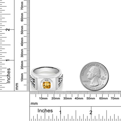 3.04カラット  天然 シトリン リング 指輪   シルバー925  11月 誕生石