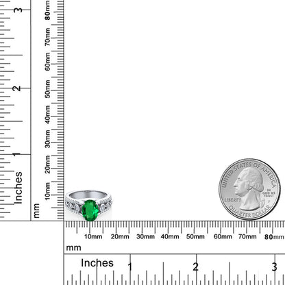 1.56カラット  ナノエメラルド リング 指輪   シルバー925  5月 誕生石