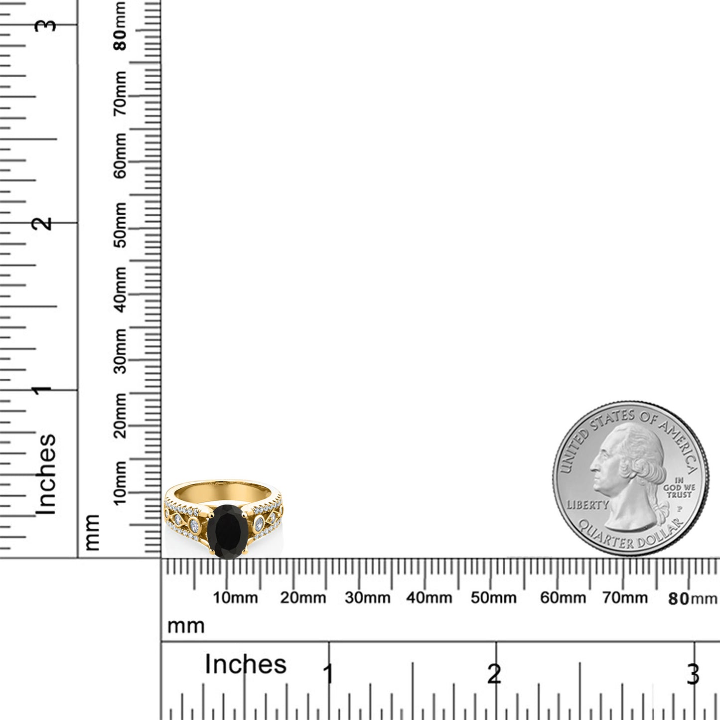 1.81カラット  天然 オニキス リング 指輪   シルバー925 18金 イエローゴールド 加工  8月 誕生石