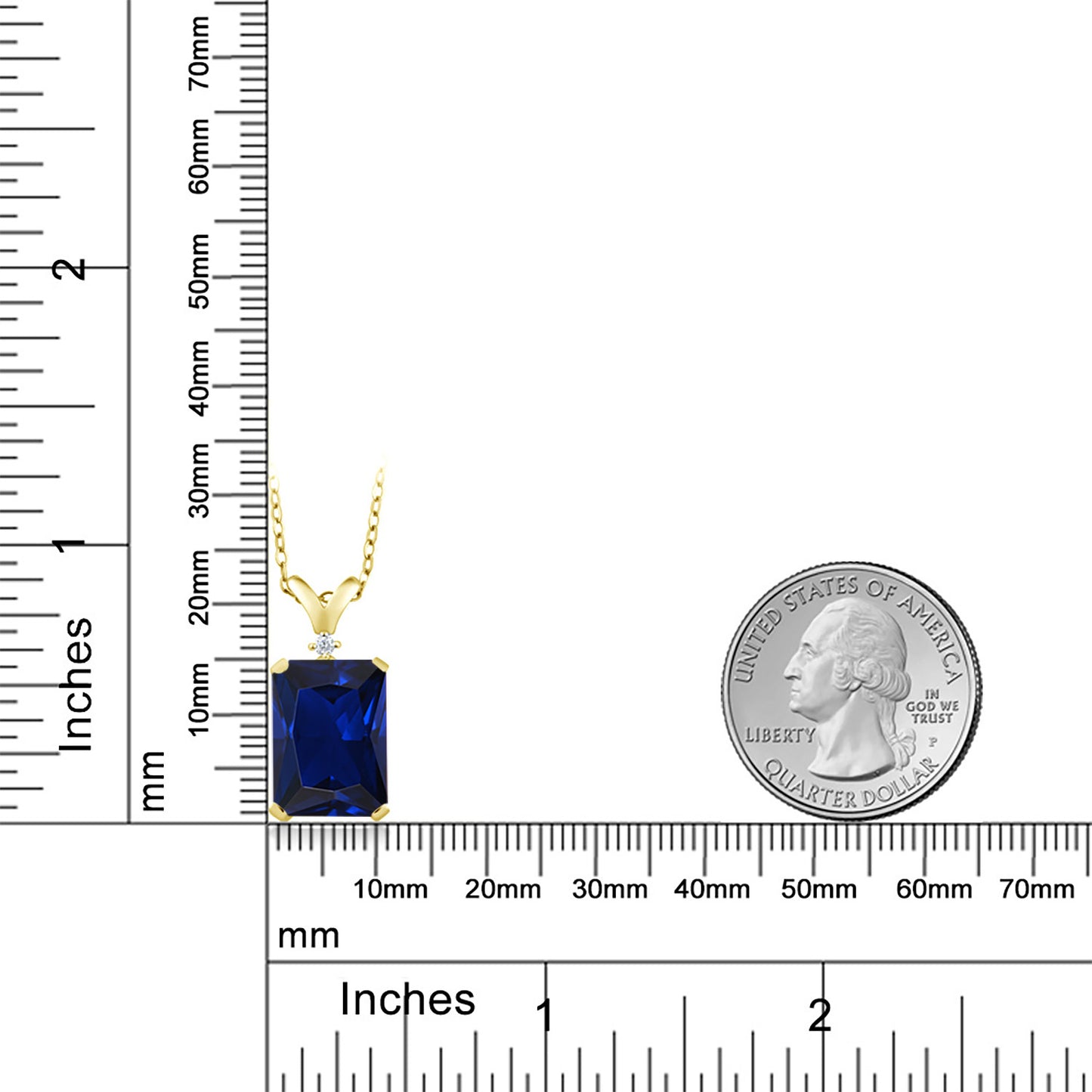 10.02カラット シンセティック サファイア ネックレス 天然 ダイヤモンド シルバー925 18金 イエローゴールド 加工 9月 誕生石