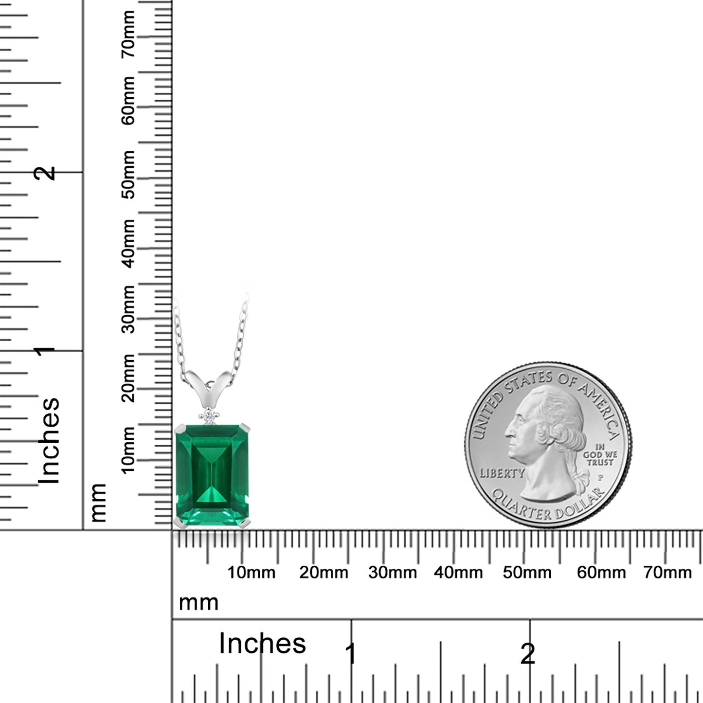 6.52カラット  ナノエメラルド ネックレス  天然 ダイヤモンド シルバー925  5月 誕生石