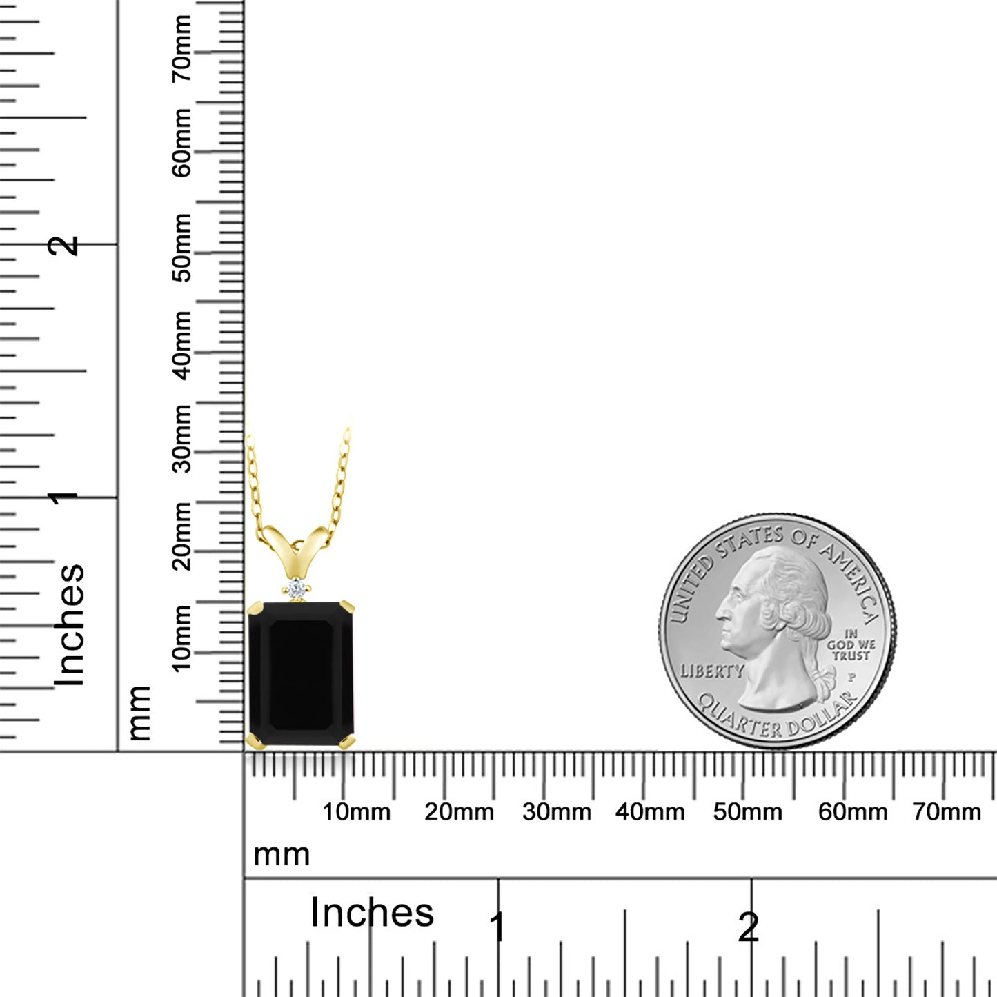 6.62カラット 天然 オニキス ネックレス 天然 ダイヤモンド シルバー925 18金 イエローゴールド 加工 8月 誕生石