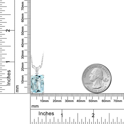 8.32カラット  天然 スカイブルートパーズ ネックレス  天然 ダイヤモンド シルバー925  11月 誕生石
