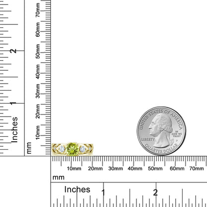2.11カラット 天然石 ペリドット リング 指輪 シルバー925 18金 イエローゴールド 加工 8月 誕生石