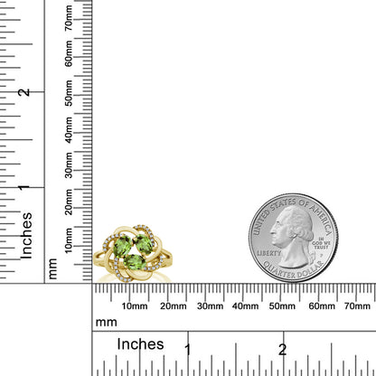 1.87カラット  天然石 ペリドット リング 指輪   シルバー925 18金 イエローゴールド 加工  8月 誕生石