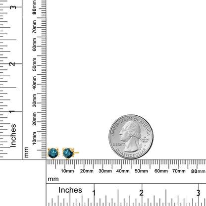 1.1カラット 天然 ブルーダイヤモンド ピアス シルバー イエローゴールドコーティング