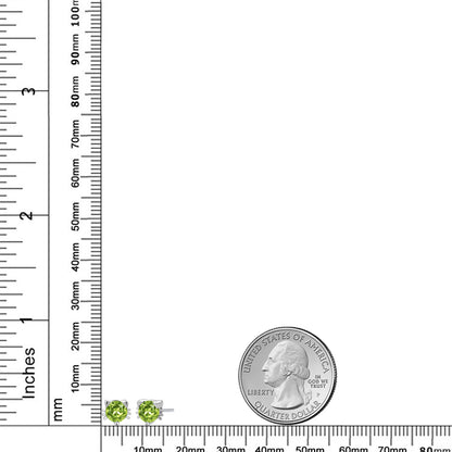 1カラット 天然石 ペリドット ピアス シルバー925 8月 誕生石