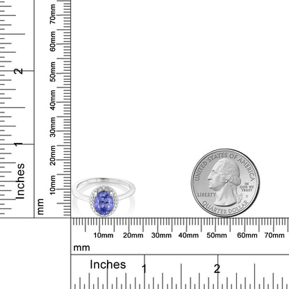 1.17カラット  天然石 タンザナイト リング 指輪  天然 ダイヤモンド シルバー925  12月 誕生石
