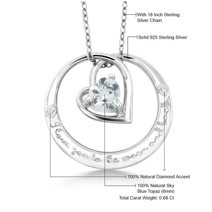0.68カラット 天然 アクアマリン ネックレス 天然 ダイヤモンド シルバー925 3月 誕生石