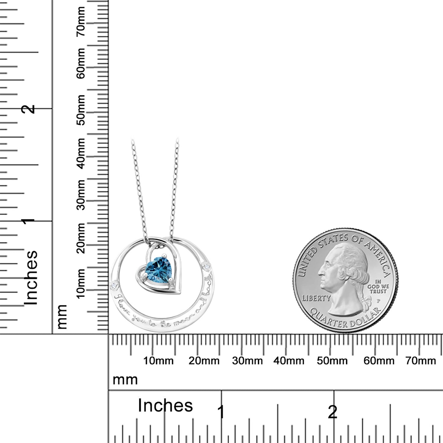 0.81カラット  ブルー モアサナイト ネックレス  天然 ダイヤモンド シルバー925