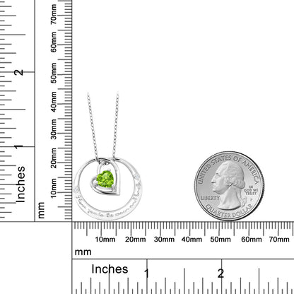 0.84カラット 天然石 ペリドット ネックレス 天然 ダイヤモンド シルバー925 8月 誕生石