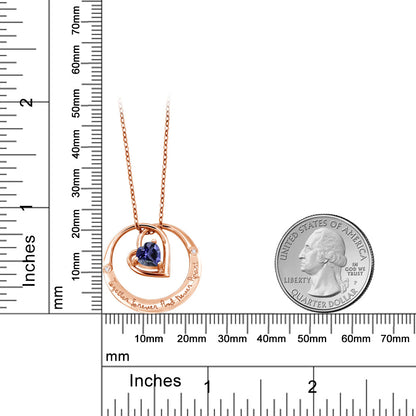 0.59カラット  天然 アイオライト ネックレス  天然 ダイヤモンド   3月 誕生石