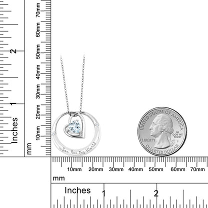 0.7カラット 天然 アクアマリン ネックレス 天然 ダイヤモンド シルバー925 3月 誕生石