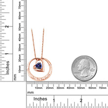 画像をギャラリービューアに読み込む, 0.61カラット  天然 アイオライト ネックレス  天然 ダイヤモンド   3月 誕生石
