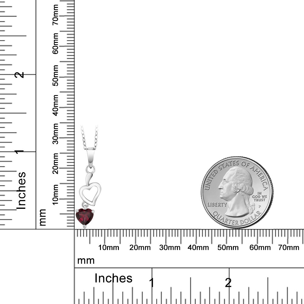 0.55カラット 天然 ロードライトガーネット ネックレス シルバー925 1月 誕生石