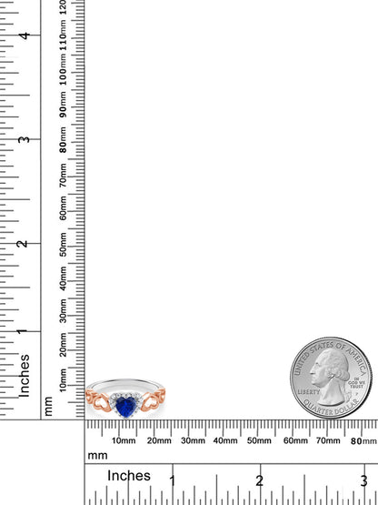 0.77カラット  シンセティック サファイア リング 指輪   シルバー925  9月 誕生石