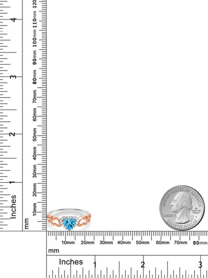 0.72カラット  天然 スイスブルートパーズ リング 指輪   シルバー925  11月 誕生石