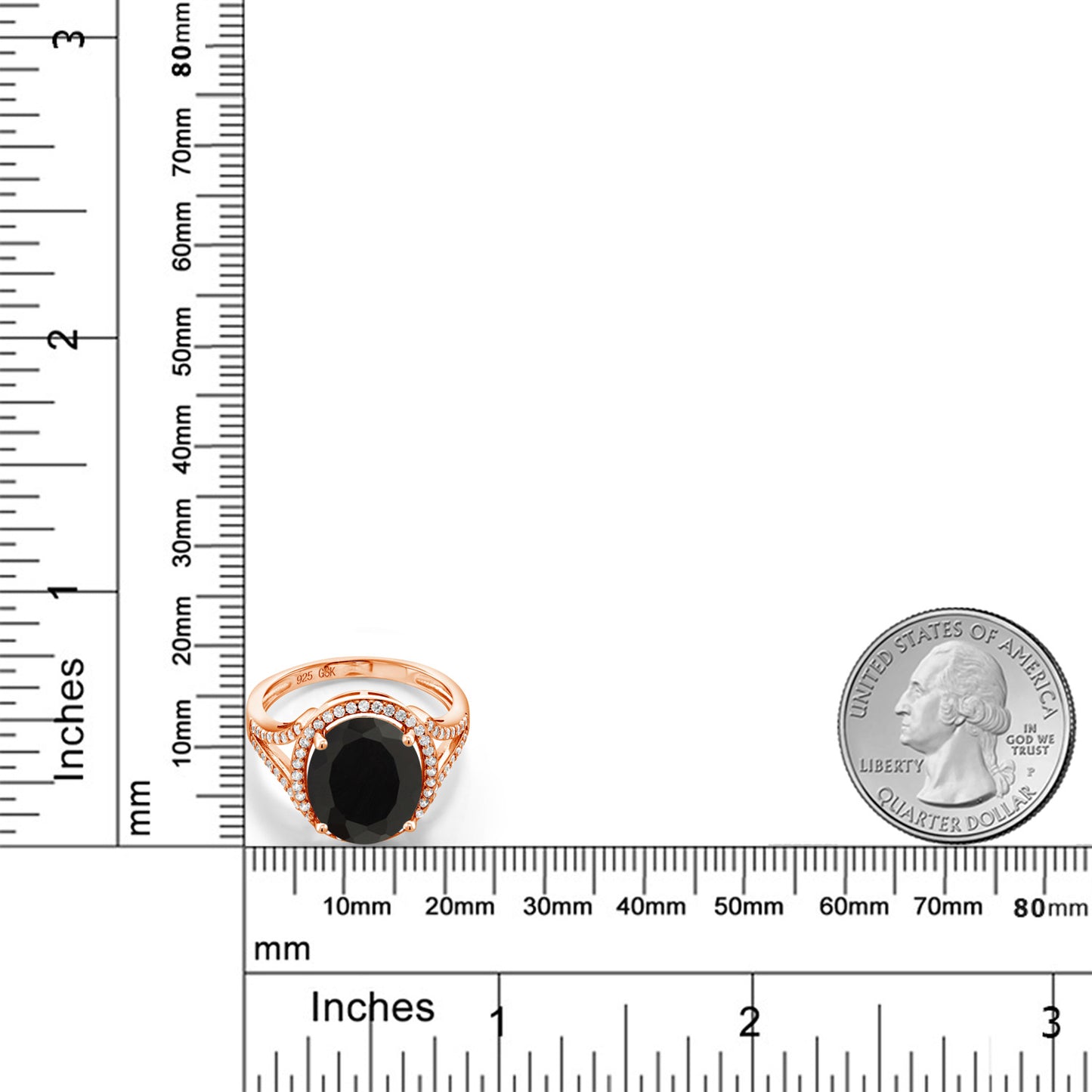 4.82カラット  天然 オニキス リング 指輪   シルバー925 18金 ピンクゴールド 加工  8月 誕生石