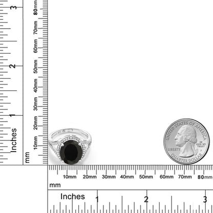 4.82カラット  天然 オニキス リング 指輪   シルバー925  8月 誕生石