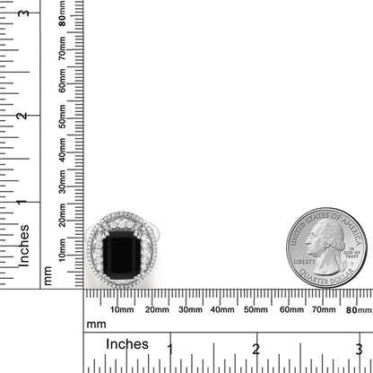 5.77カラット  天然 オニキス リング 指輪   シルバー925  8月 誕生石