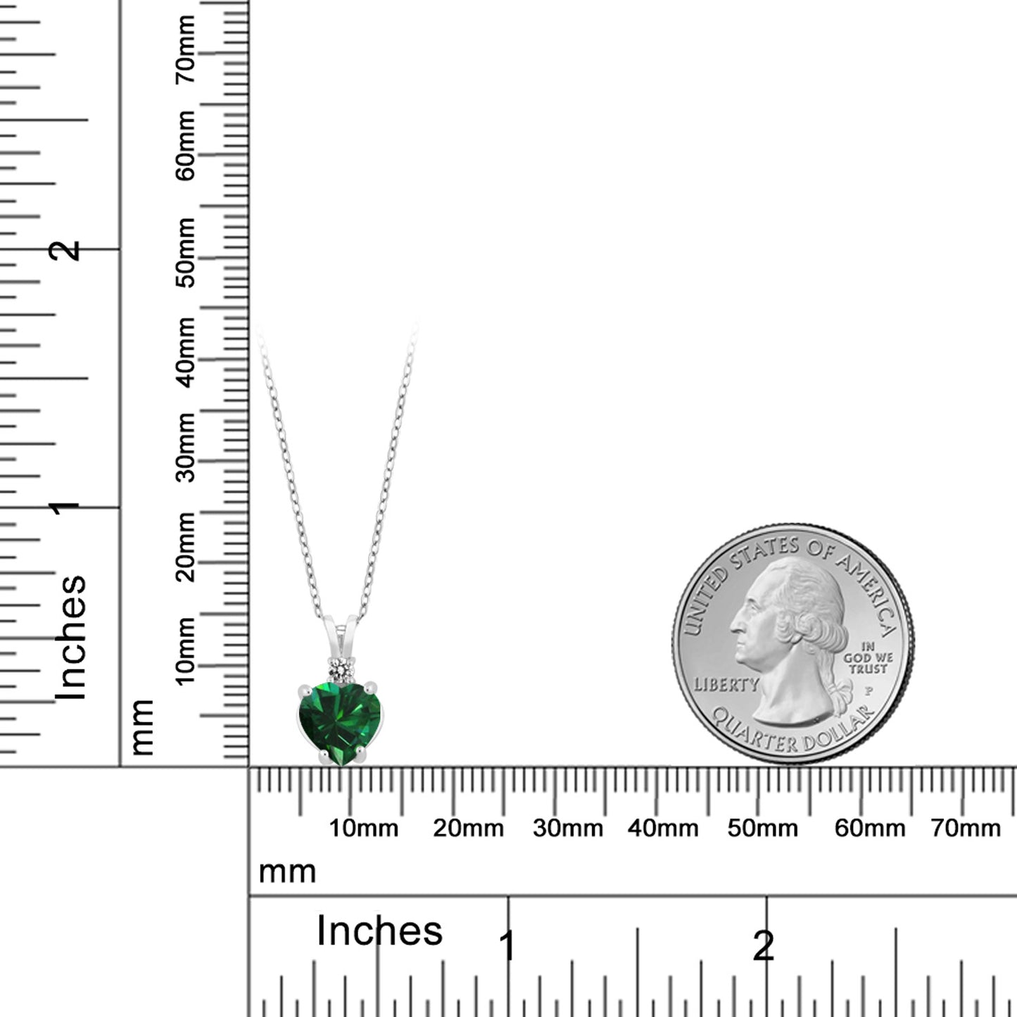 1.57カラット  ナノエメラルド ネックレス  天然 ダイヤモンド シルバー925  5月 誕生石