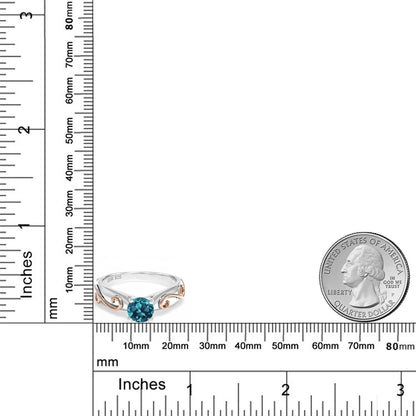 0.75カラット  天然 ロンドンブルートパーズ リング 指輪   シルバー925  11月 誕生石