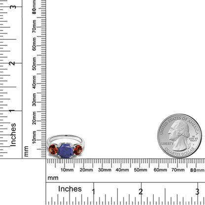 3.1カラット 天然石 ラピスラズリ リング 指輪 天然 ガーネット シルバー925 12月 誕生石
