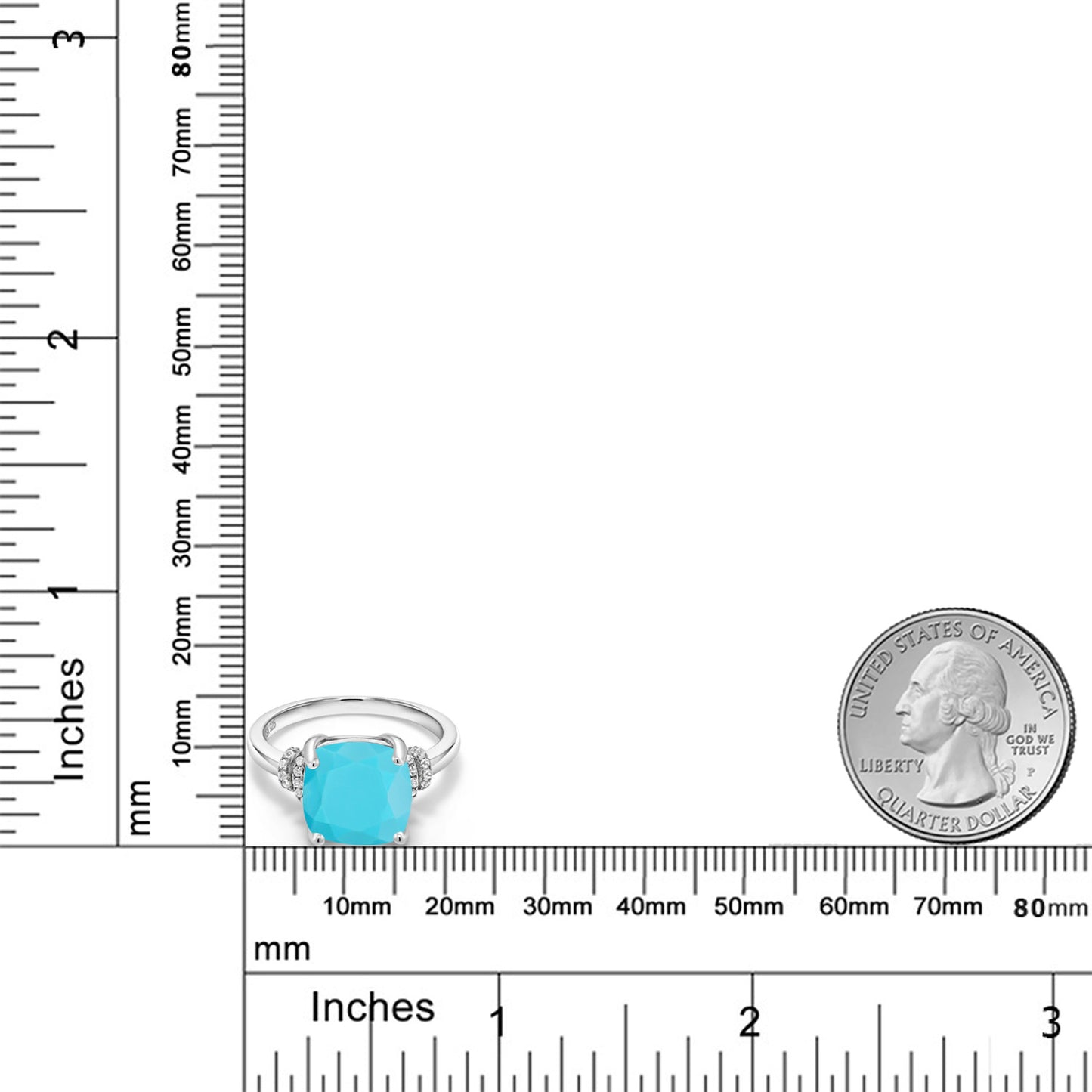3.29カラット 天然石 ターコイズ リング 指輪 シルバー925 12月 誕生石