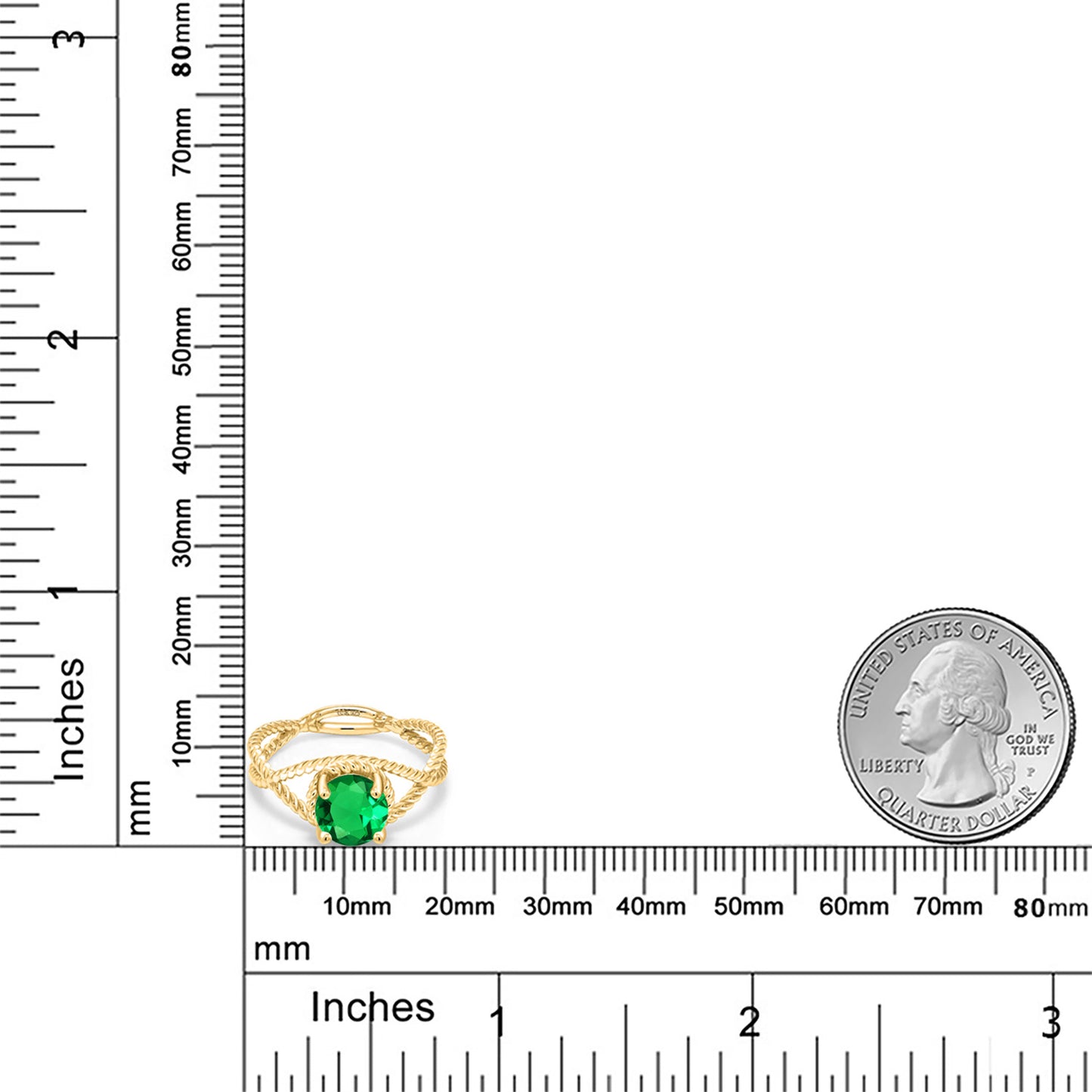 1.22カラット  ナノエメラルド リング 指輪   シルバー925 18金 イエローゴールド 加工  5月 誕生石