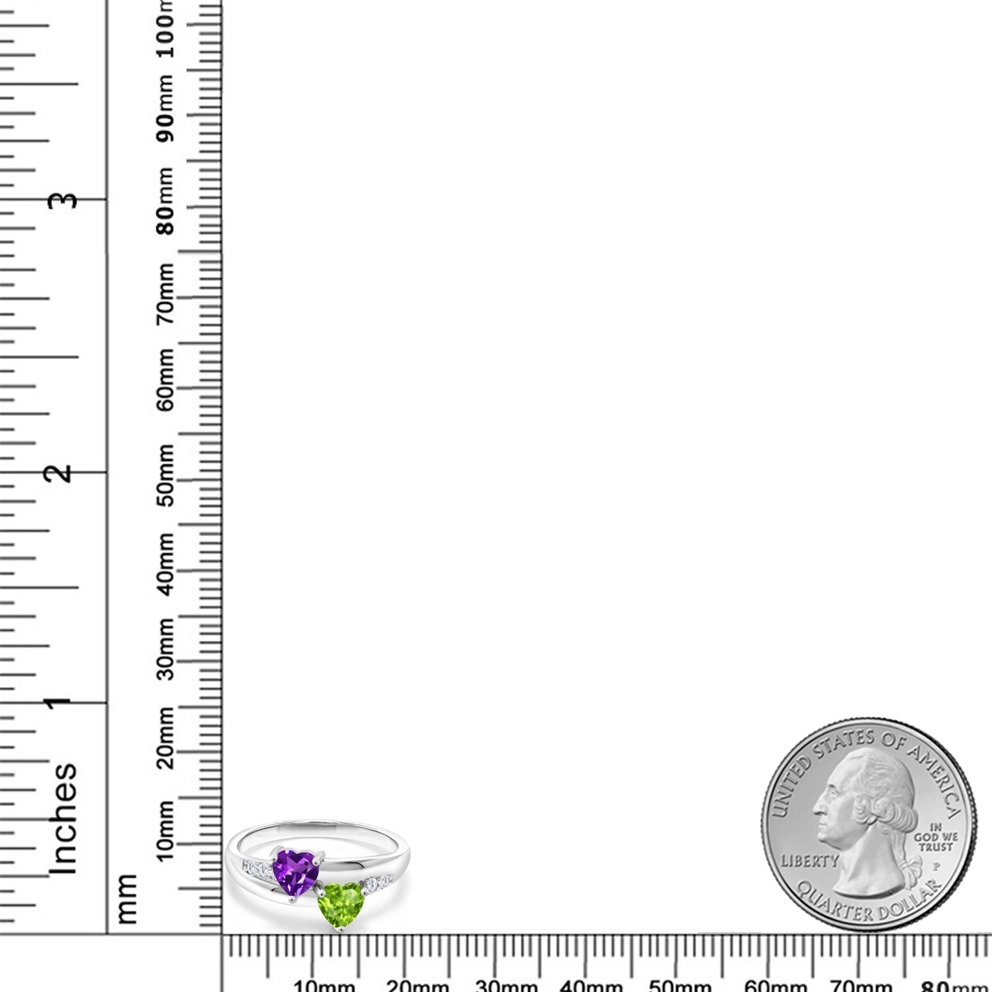 0.98カラット  天然 アメジスト リング 指輪  天然石 ペリドット シルバー925  2月 誕生石