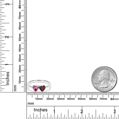 0.99カラット  天然 ピンクトルマリン リング 指輪  天然 ロードライトガーネット シルバー925  10月 誕生石