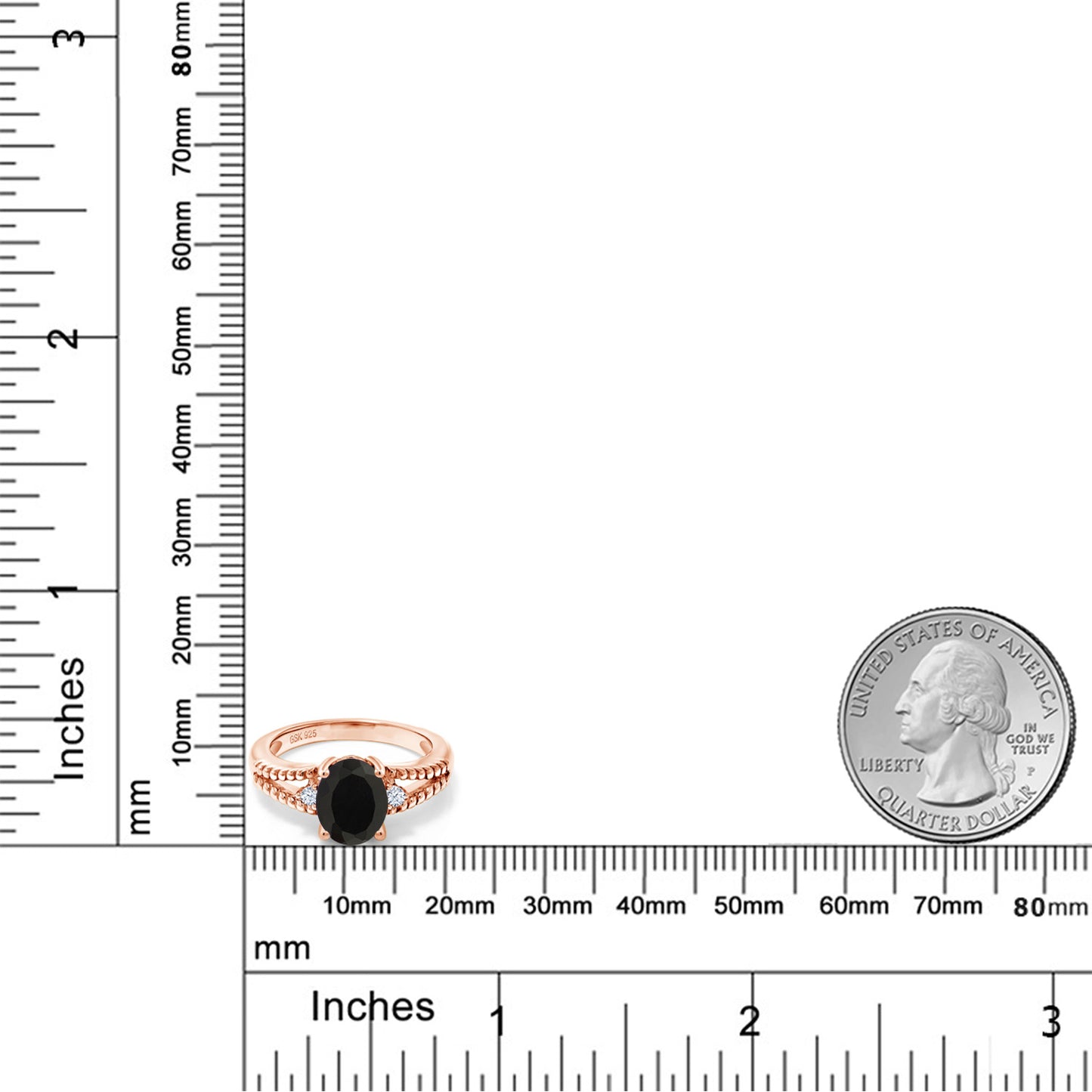2.07カラット  天然 オニキス リング 指輪   シルバー925 18金 ピンクゴールド 加工  8月 誕生石
