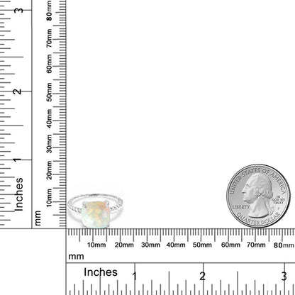 2.58カラット 天然 エチオピアンオパール リング 指輪 シルバー925 10月 誕生石