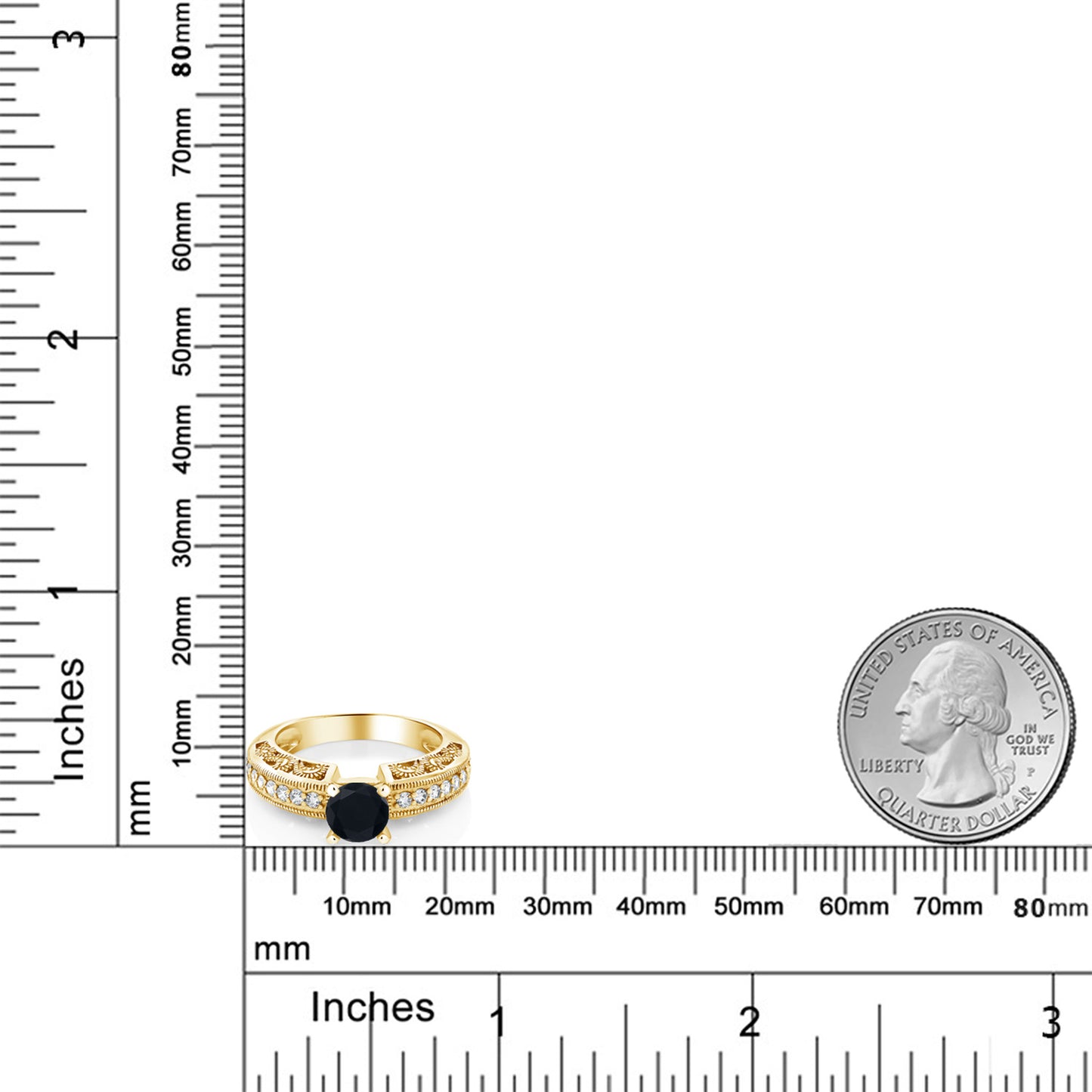 1.39カラット  天然 オニキス リング 指輪   シルバー925 18金 イエローゴールド 加工  8月 誕生石