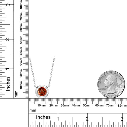 1.6カラット 天然 ガーネット ネックレス シルバー925 1月 誕生石