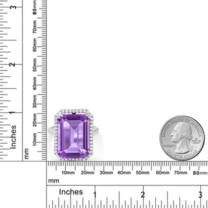 15.5カラット 天然 アメジスト リング 指輪 シルバー925 2月 誕生石