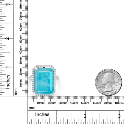 11.5カラット 天然石 ターコイズ リング 指輪 シルバー925 12月 誕生石