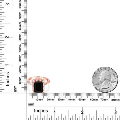 3.49カラット  天然 オニキス リング 指輪   シルバー925 18金 ピンクゴールド 加工  8月 誕生石