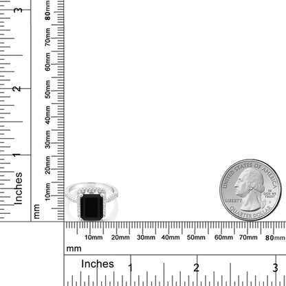 3.49カラット  天然 オニキス リング 指輪   シルバー925  8月 誕生石