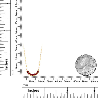 0.35カラット  シンセティック ルビー ネックレス   シルバー925 18金 イエローゴールド 加工  7月 誕生石