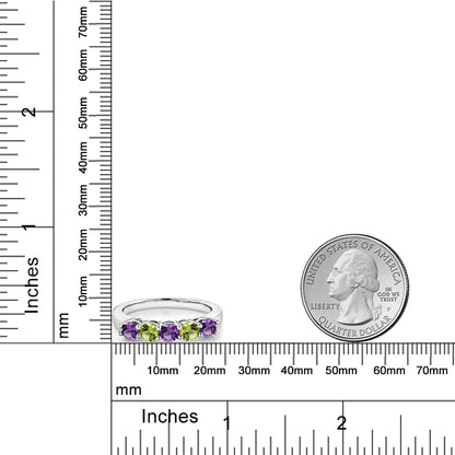 0.89カラット  天然 アメジスト リング 指輪  天然石 ペリドット シルバー925  2月 誕生石