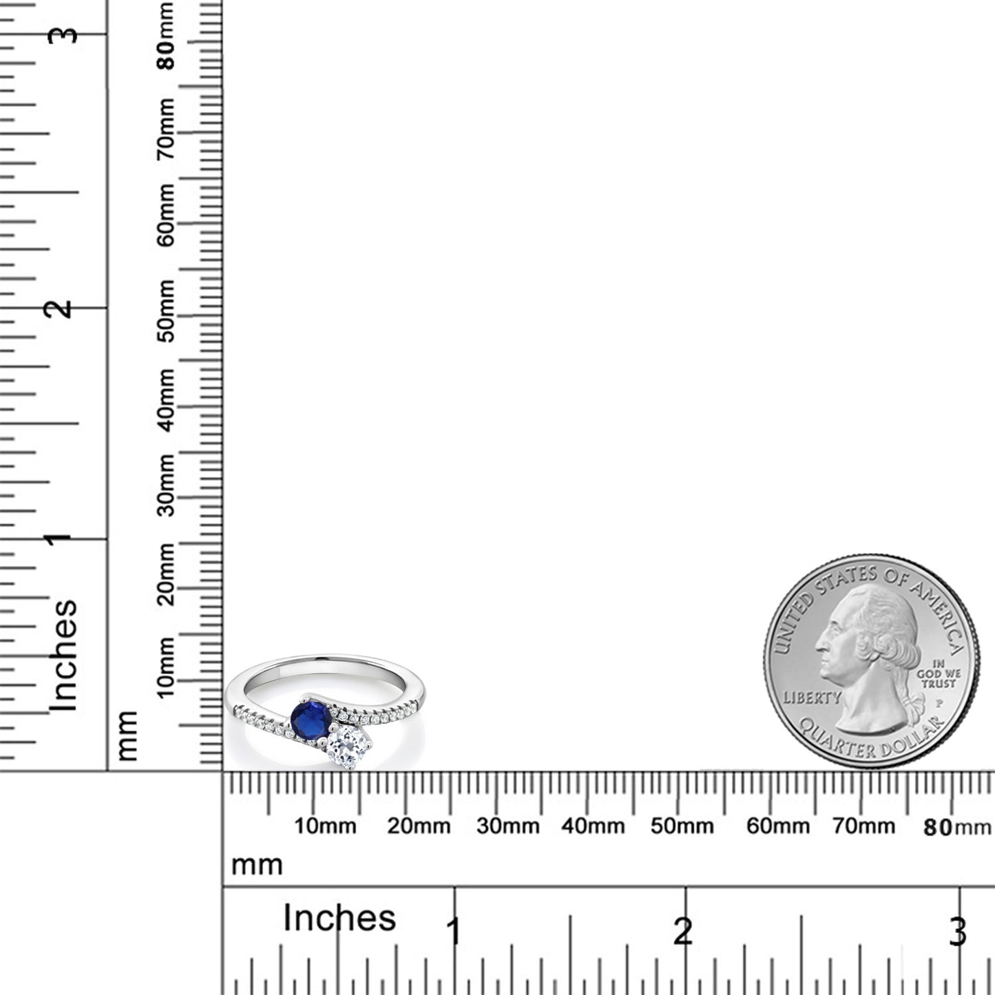 0.82カラット  シンセティック サファイア リング 指輪  天然 トパーズ シルバー925  9月 誕生石