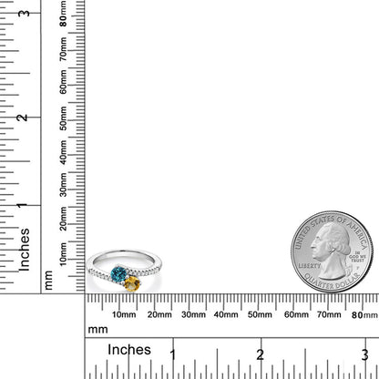 0.83カラット  天然 ロンドンブルートパーズ リング 指輪  天然 シトリン シルバー925  11月 誕生石