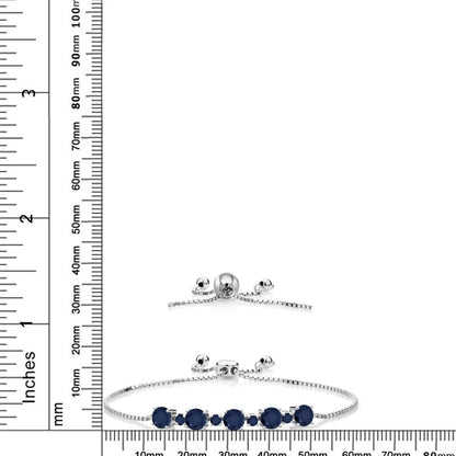 3.24カラット  天然 サファイア ブレスレット   シルバー925  9月 誕生石