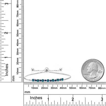 1.09カラット  天然 ロンドンブルートパーズ ブレスレット  天然 サファイア シルバー925  11月 誕生石